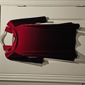 Ombre red black tunic shirt, dress